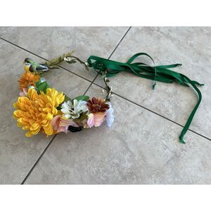 Girls Kids Flower Wreath Celebration‎ Flower Crown with Little Birds Butterfly